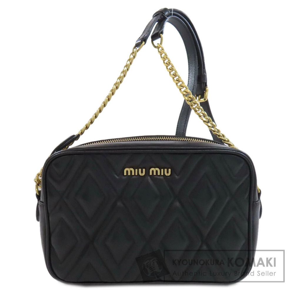 Miu Miu Logo Shoulder Bag Calfskin